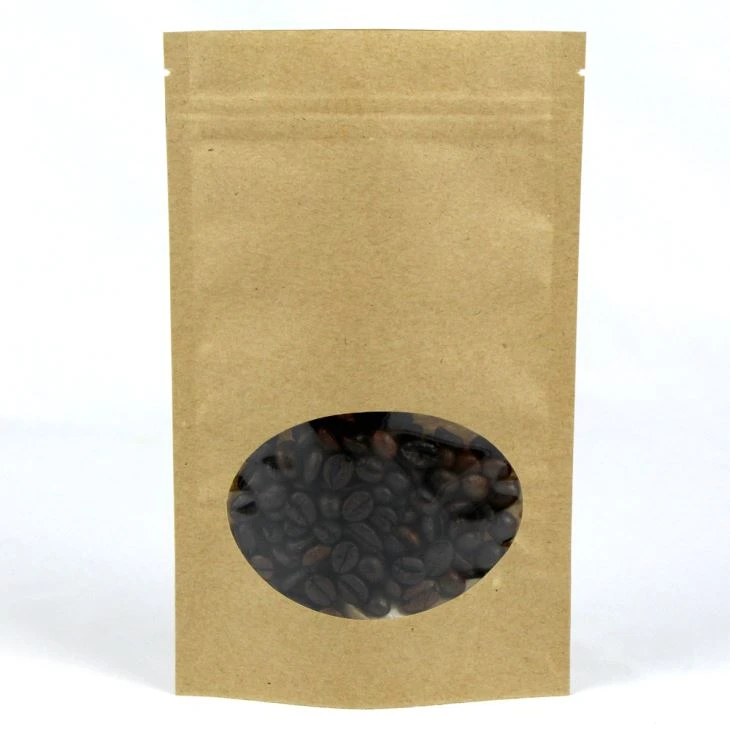 Stand Up Kraft Paper Bags With Window