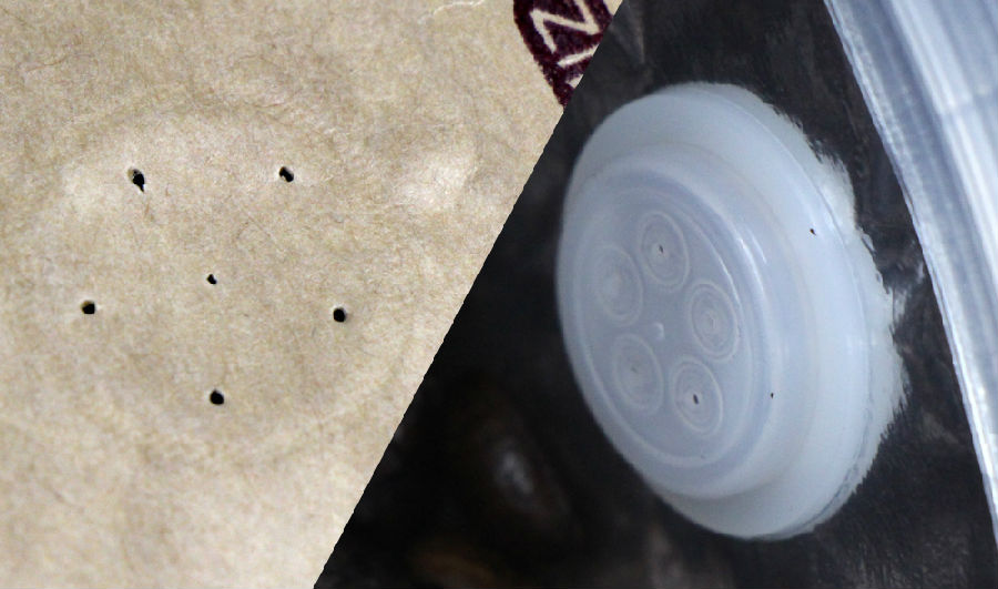 Flat Bottom Kraft Paper Pouch with vale