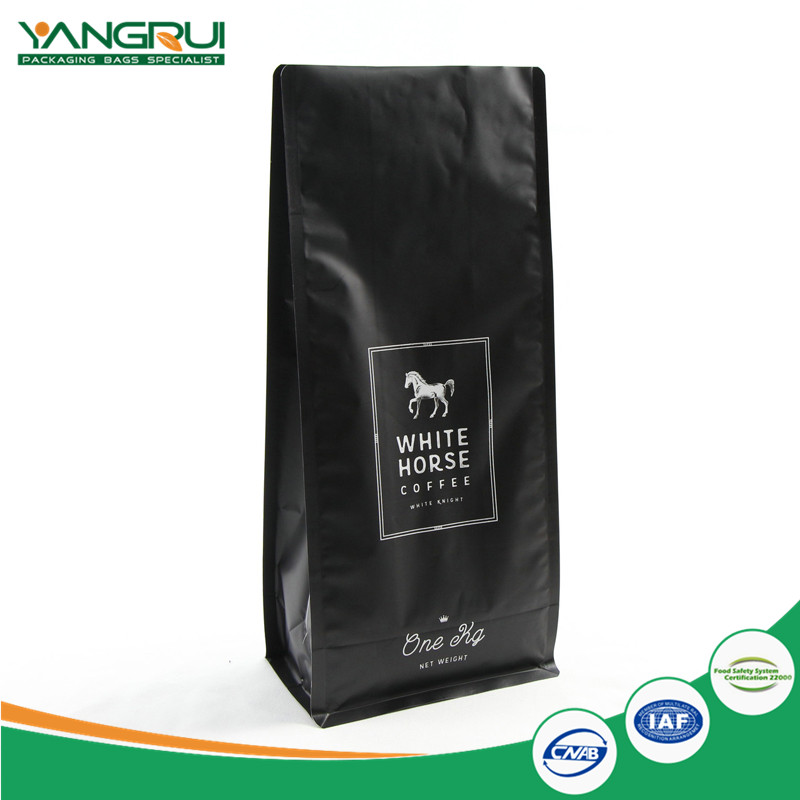 Aluminium Foil Coffee Bag With Valve 8 Side Sealed