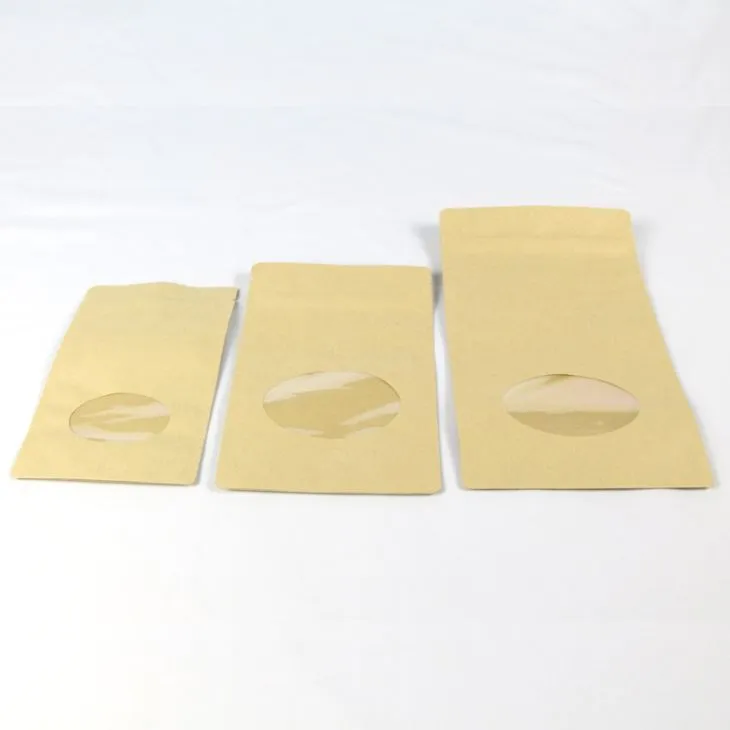 12oz zip lock kraft paper bags