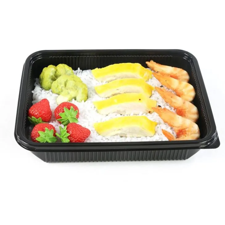 1000ml Rectangular Frozen Safe Disposable Plastic PP Food Containers With Lid