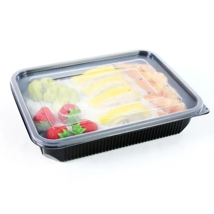 1000ml Rectangular Frozen Safe Disposable Plastic PP Food Containers With Lid