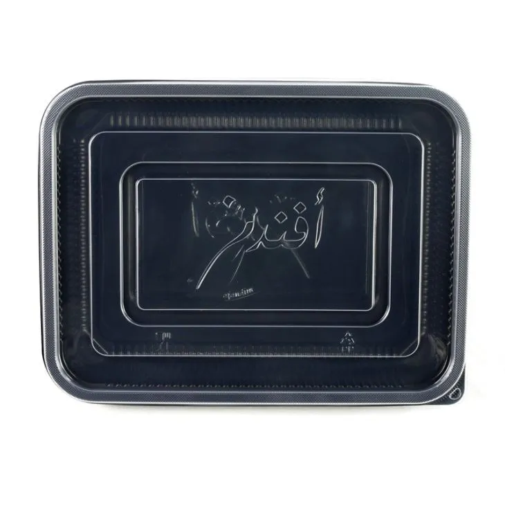 1000ml Rectangular Frozen Safe Disposable Plastic PP Food Containers With Lid