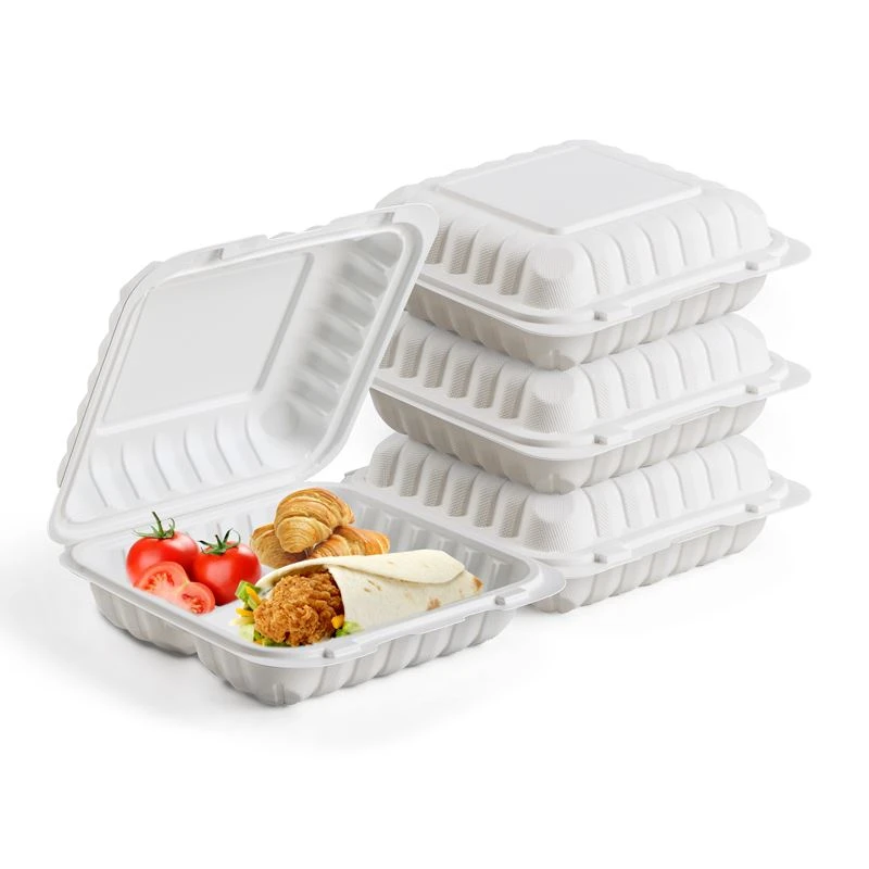 9x9 Inch Food Grade Test Microwavable Fast Food Takeaway Clamshell Disposable...