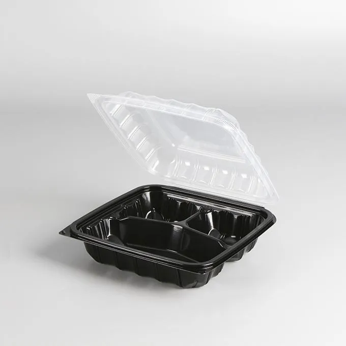 New Item Meal Food Takeout Lunch Box Disposable Plastic Takeaway Container Dual Color To Go Food Container For Restaurant