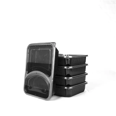 Logo Custom Microwave Safe Food Containers With Lids Stackable Mfpp Hinged Lu...