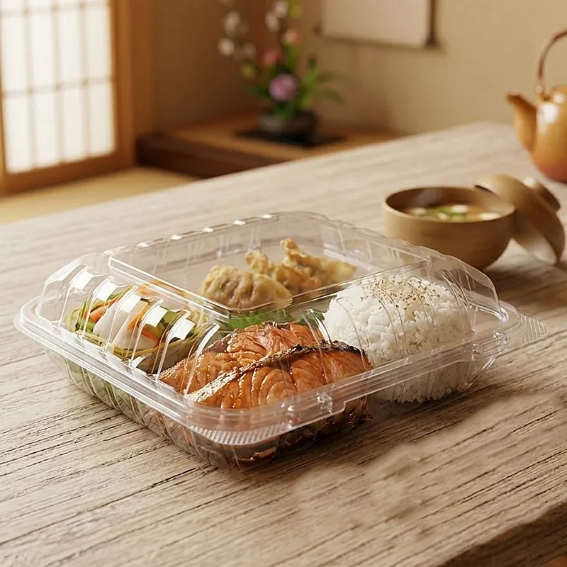 PET hinged plastic containers PET hinged plastic containers