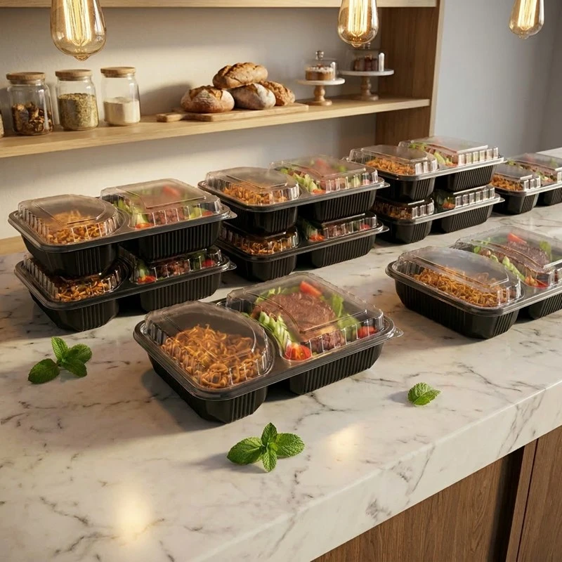 plastic compartment boxes for food